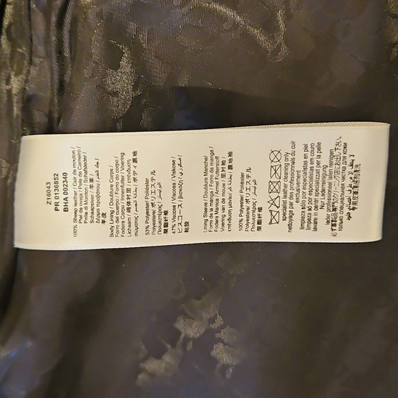 Karl Lagerfeld kids sheep skin leather jacket - Picture 8 of 9